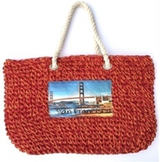 Straw Medium Bag- San Francisco